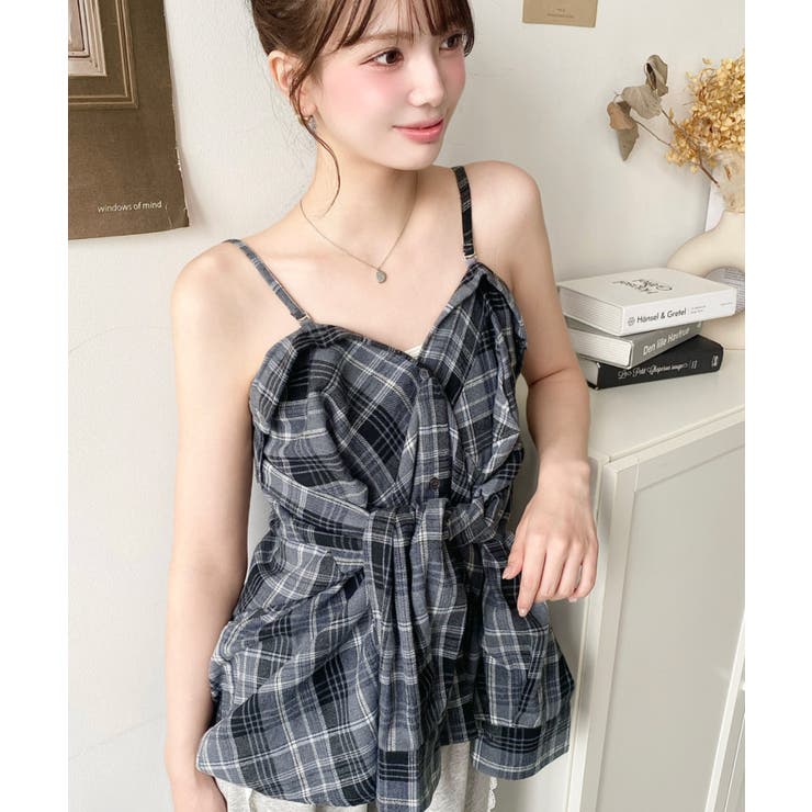 マルチウェイ長袖ルーズチェックシャツ | moment+ | 詳細画像33 