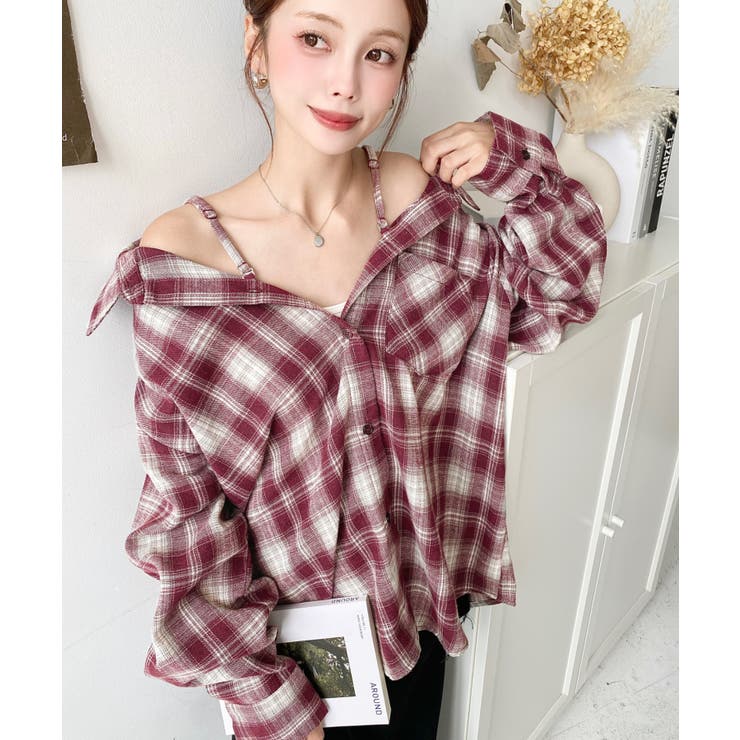 マルチウェイ長袖ルーズチェックシャツ | moment+ | 詳細画像58 