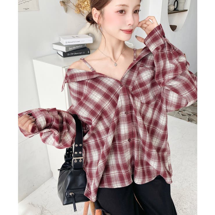 マルチウェイ長袖ルーズチェックシャツ | moment+ | 詳細画像59 