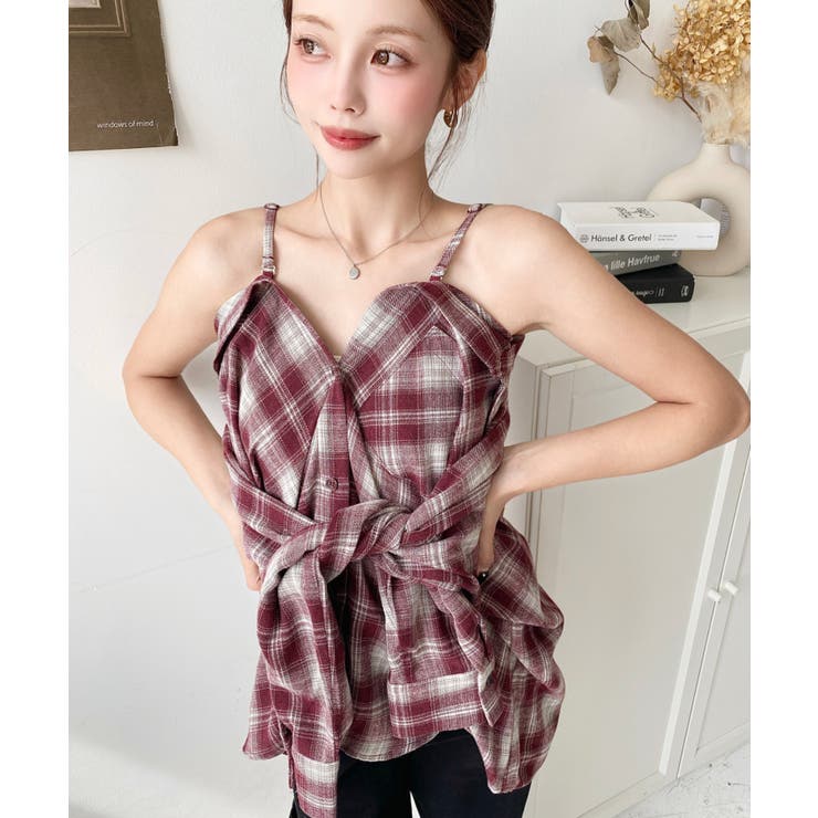 マルチウェイ長袖ルーズチェックシャツ | moment+ | 詳細画像60 