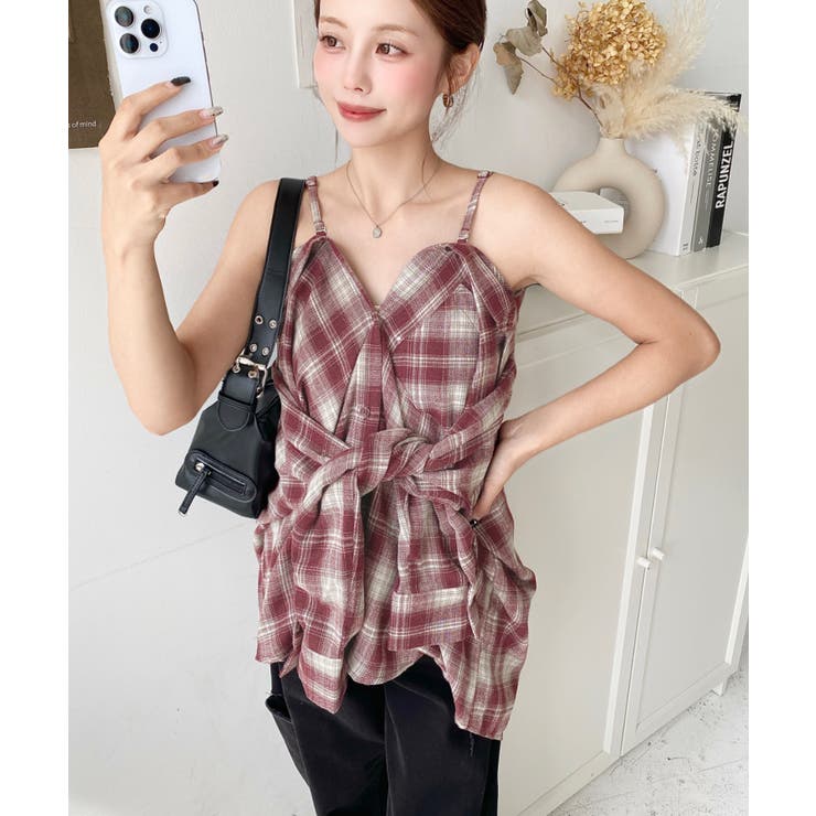 マルチウェイ長袖ルーズチェックシャツ | moment+ | 詳細画像61 