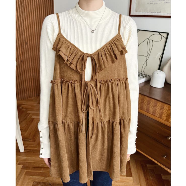 ダブルリボンフリルティアードキャミソール | moment+ | 詳細画像14 