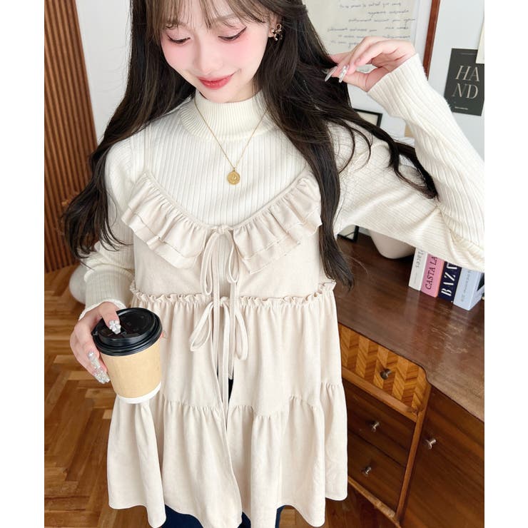 ダブルリボンフリルティアードキャミソール | moment+ | 詳細画像3 