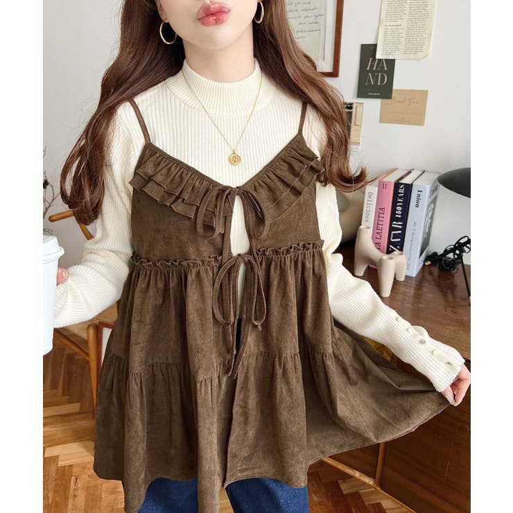 ダブルリボンフリルティアードキャミソール | moment+ | 詳細画像6 