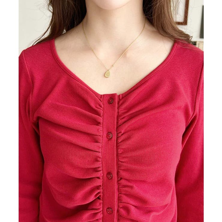 フロントギャザーショートカーディガン | moment+ | 詳細画像35 