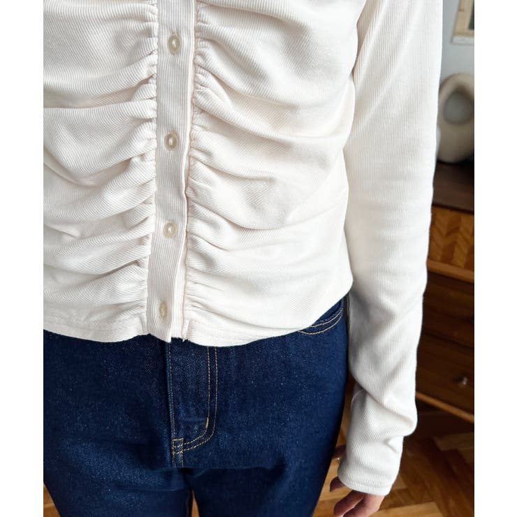 フロントギャザーショートカーディガン | moment+ | 詳細画像9 