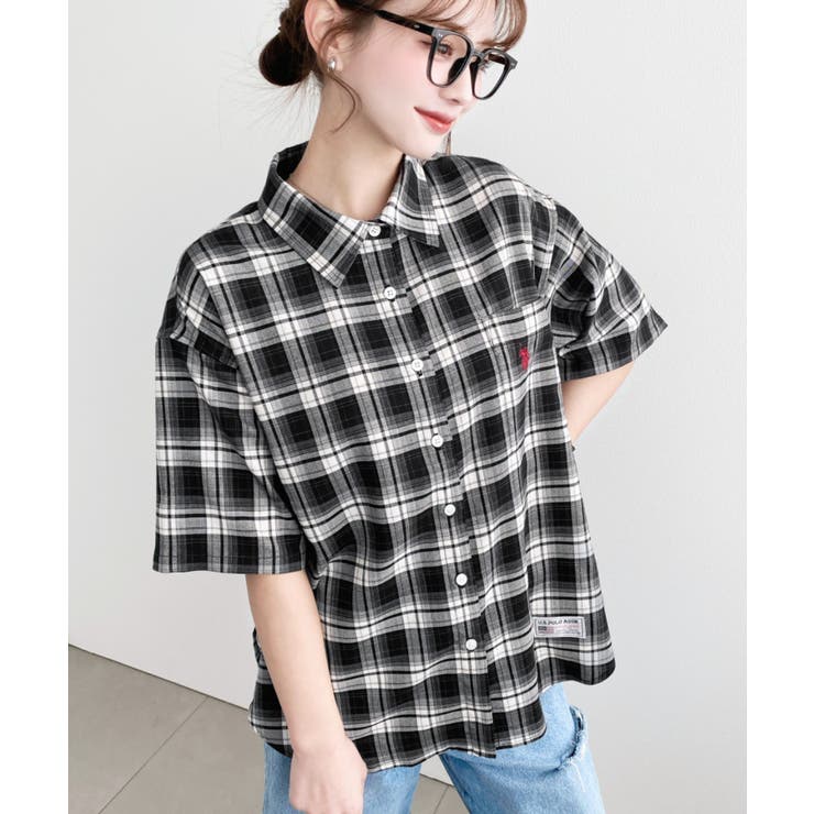 U.S.POLO ASSN.ワンポイント刺繍半袖チェックシャツ | moment+ | 詳細画像14 