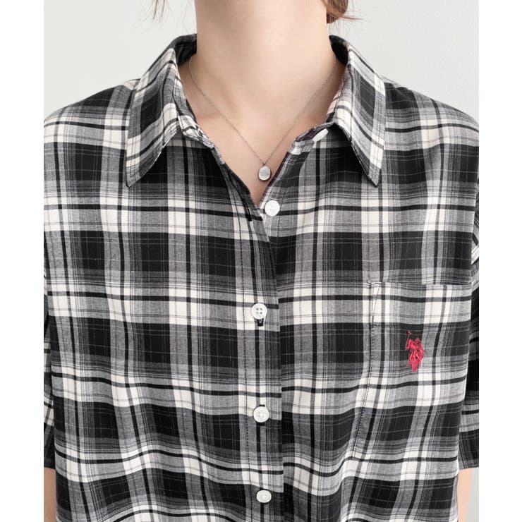 U.S.POLO ASSN.ワンポイント刺繍半袖チェックシャツ | moment+ | 詳細画像21 