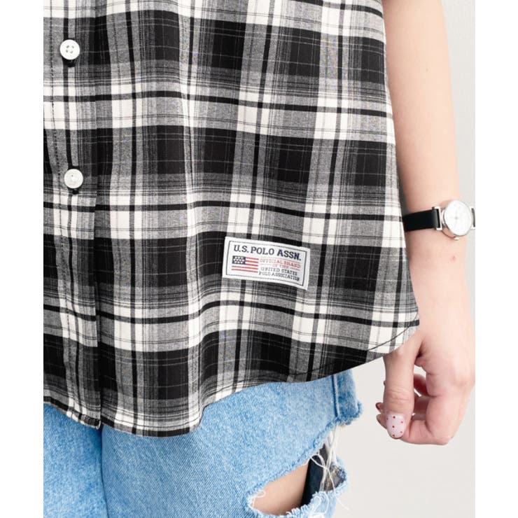 U.S.POLO ASSN.ワンポイント刺繍半袖チェックシャツ | moment+ | 詳細画像24 