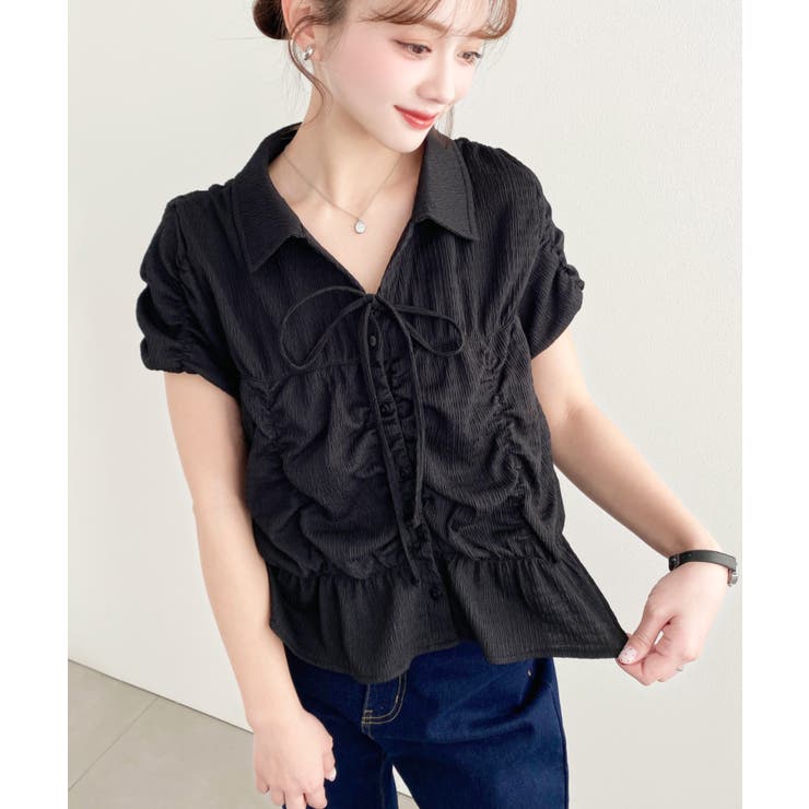 シャーリングスキッパーシャツ | moment+ | 詳細画像12 