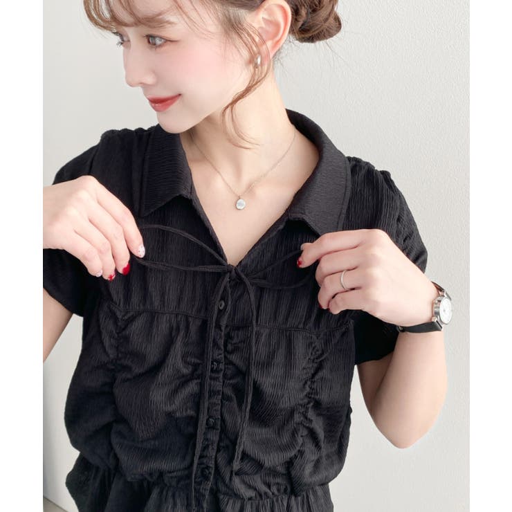 シャーリングスキッパーシャツ | moment+ | 詳細画像13 