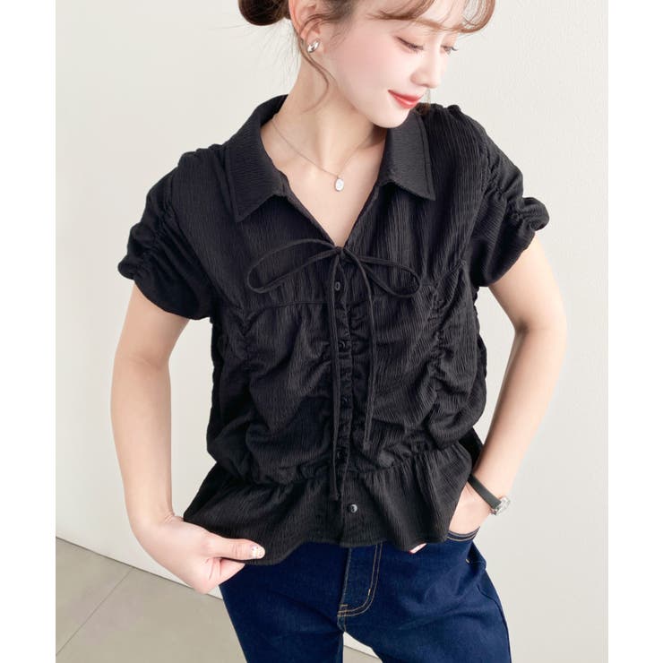 シャーリングスキッパーシャツ | moment+ | 詳細画像14 