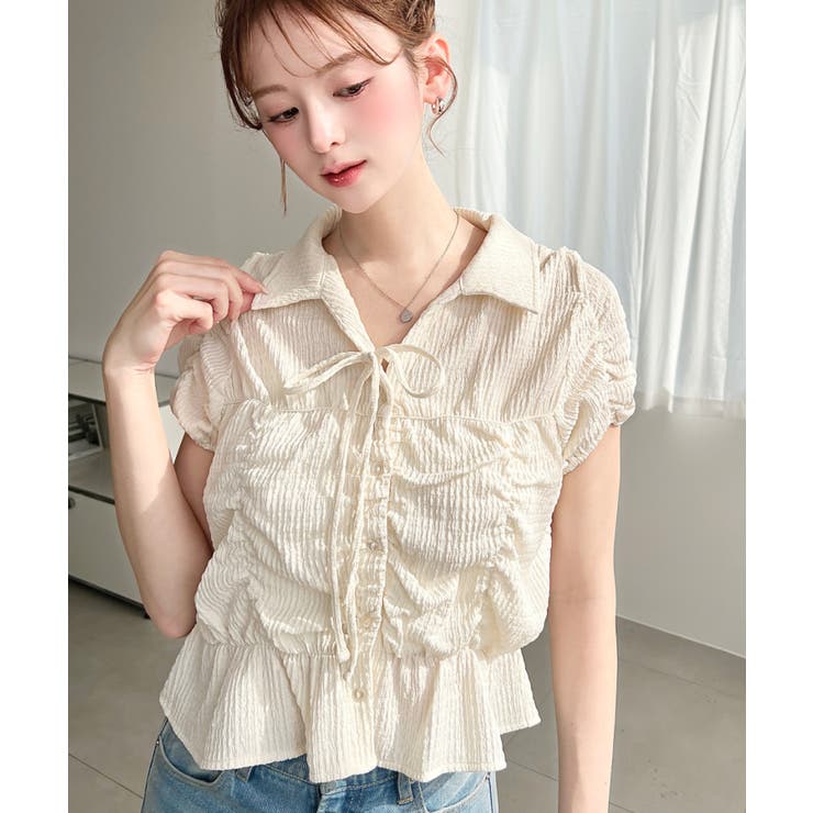 シャーリングスキッパーシャツ | moment+ | 詳細画像16 