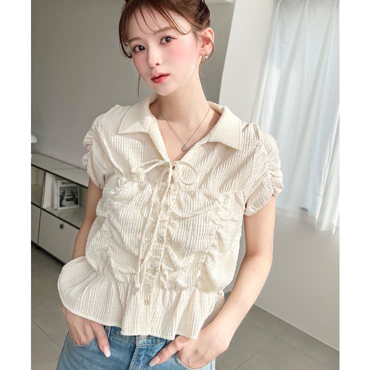 シャーリングスキッパーシャツ | moment+ | 詳細画像19 