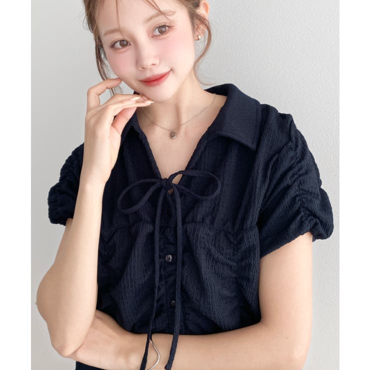 シャーリングスキッパーシャツ | moment+ | 詳細画像24 