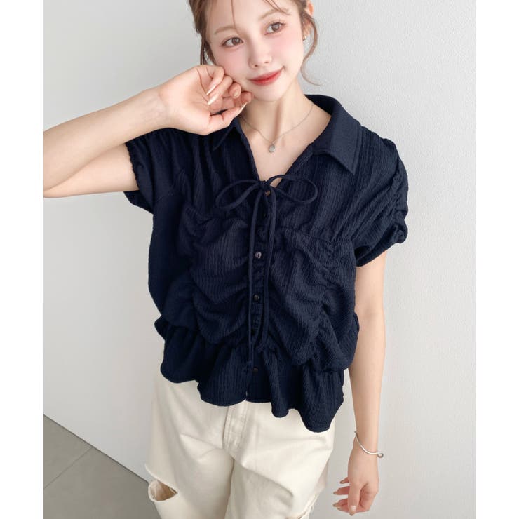 シャーリングスキッパーシャツ | moment+ | 詳細画像26 