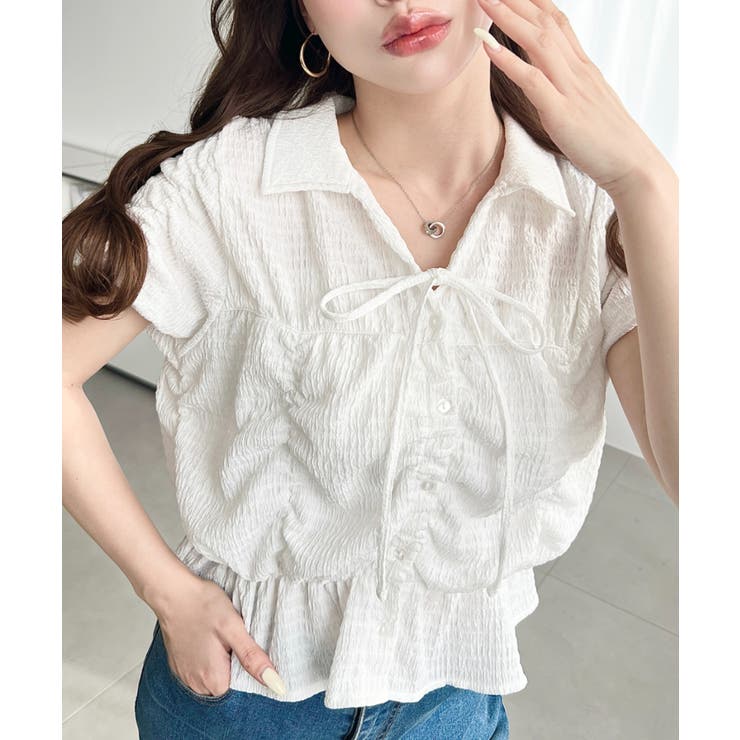 シャーリングスキッパーシャツ | moment+ | 詳細画像4 