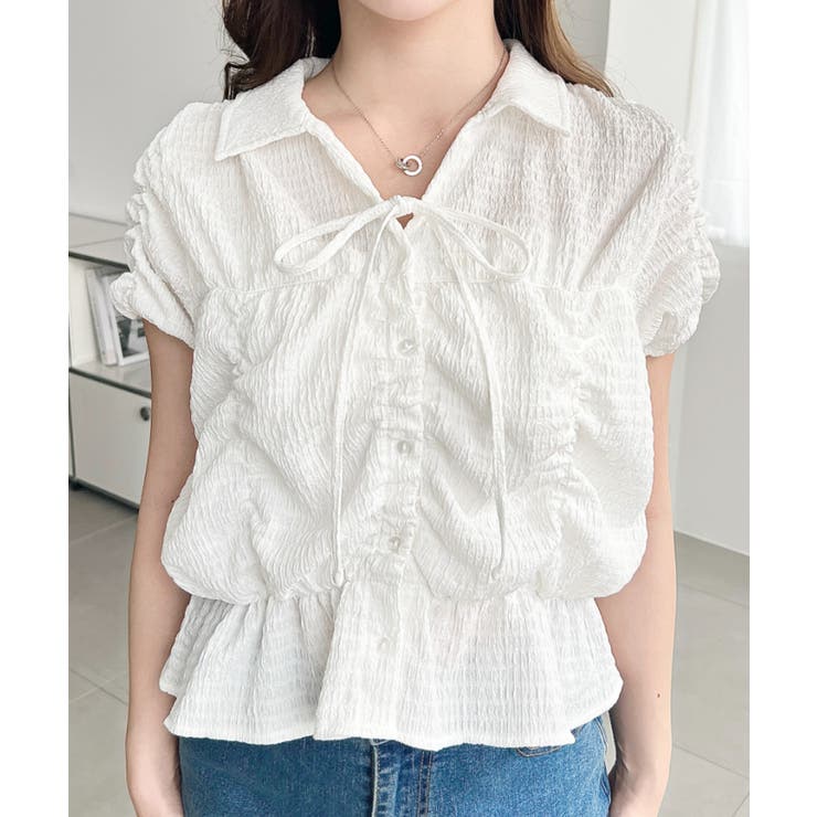 シャーリングスキッパーシャツ | moment+ | 詳細画像6 