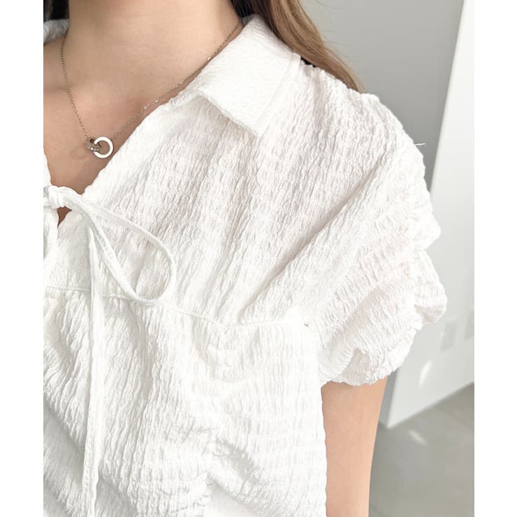 シャーリングスキッパーシャツ | moment+ | 詳細画像8 