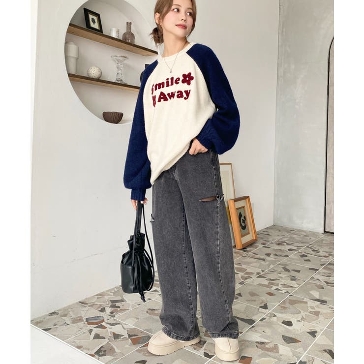 ヘビーツイル&デニムダメージストレートパンツ | moment+ | 詳細画像59 