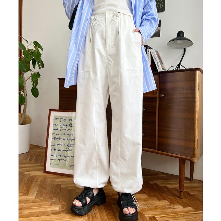 すそドロストワークパンツ | moment+ | 詳細画像2 