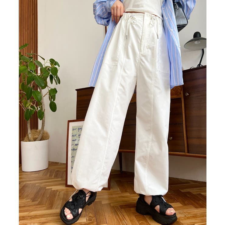 すそドロストワークパンツ | moment+ | 詳細画像3 