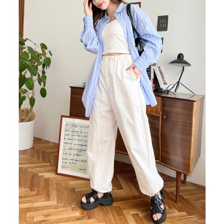 すそドロストワークパンツ | moment+ | 詳細画像4 