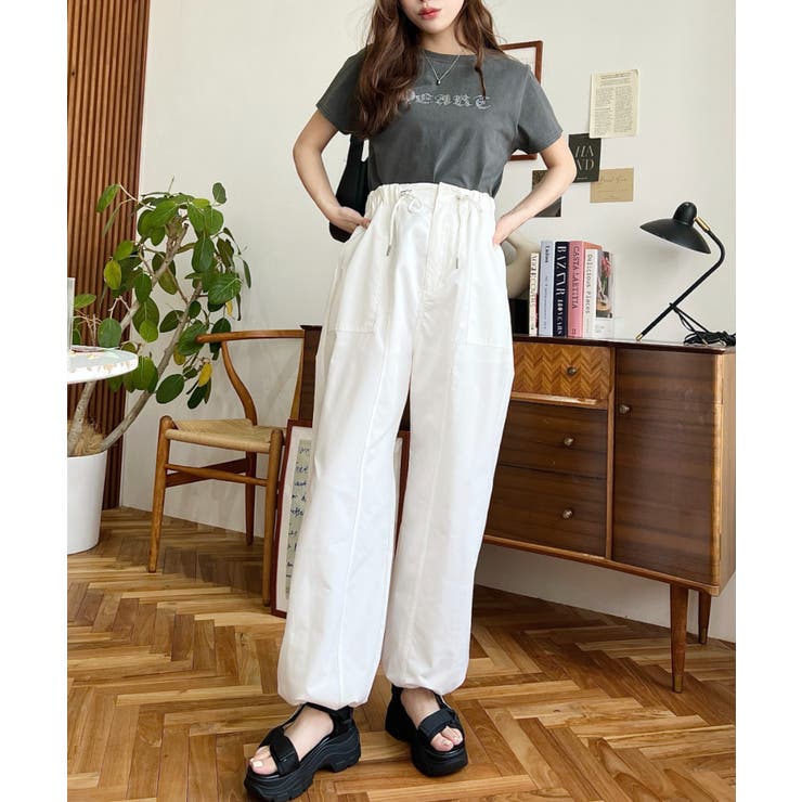 すそドロストワークパンツ | moment+ | 詳細画像8 