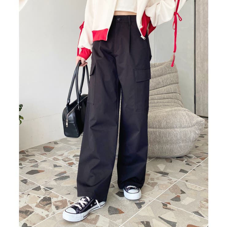 タック入りセミワイドカーゴパンツ | moment+ | 詳細画像13 