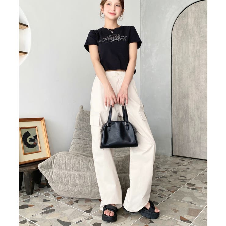 タック入りセミワイドカーゴパンツ | moment+ | 詳細画像21 