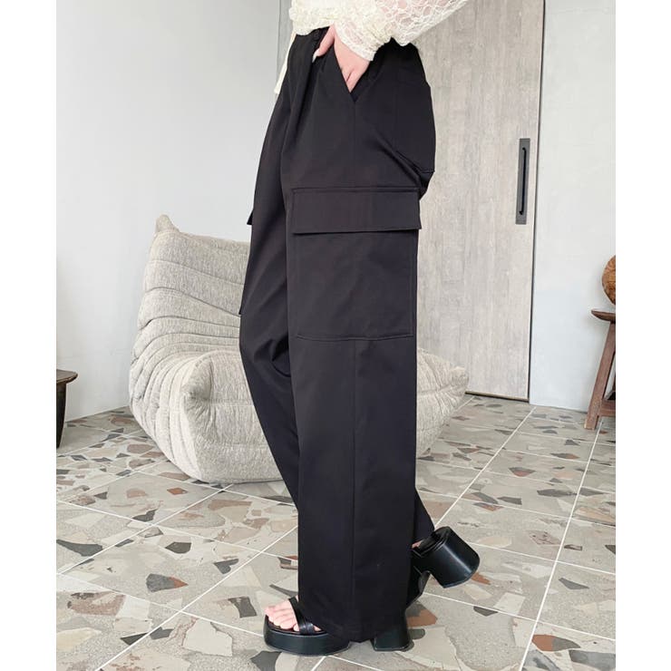 タック入りセミワイドカーゴパンツ | moment+ | 詳細画像8 