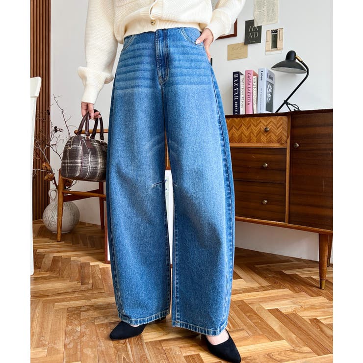 ブルー | カーブデニム | moment+