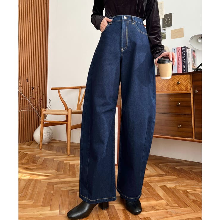 インディゴブルー | カーブデニム | moment+