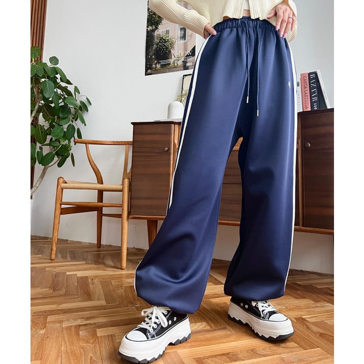 ロゴ刺繍トラックジャージパンツ | moment+ | 詳細画像10 