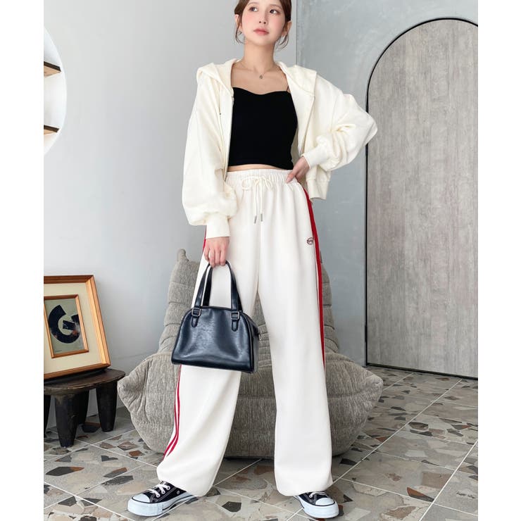 ロゴ刺繍トラックジャージパンツ | moment+ | 詳細画像20 