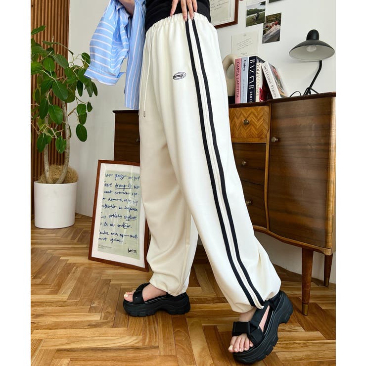 ロゴ刺繍トラックジャージパンツ | moment+ | 詳細画像25 