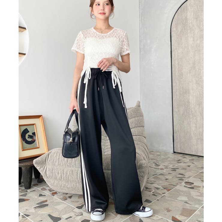 ロゴ刺繍トラックジャージパンツ | moment+ | 詳細画像36 