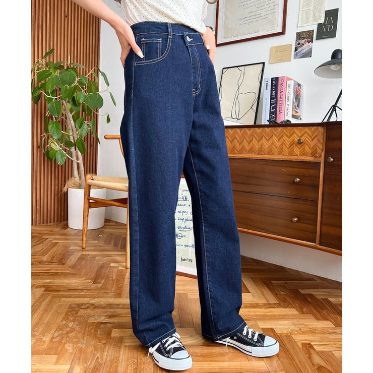 アシンメトリーストレートデニムパンツ | moment+ | 詳細画像33 