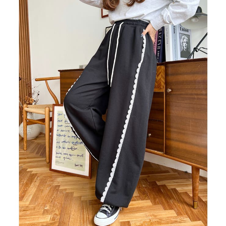 サイドレース切替スウェットパンツ[品番：ERMW0000297]｜moment+