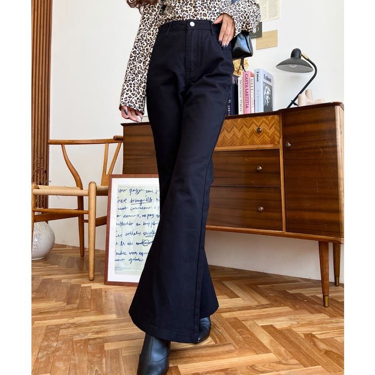 デニム＆ツイルフレアパンツ | moment+ | 詳細画像18 