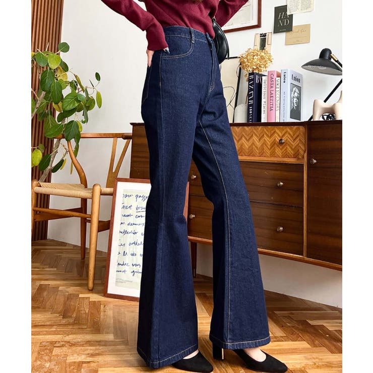 デニム＆ツイルフレアパンツ | moment+ | 詳細画像26 