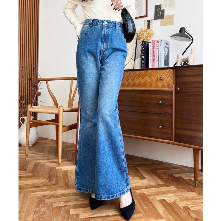 デニム＆ツイルフレアパンツ | moment+ | 詳細画像40 