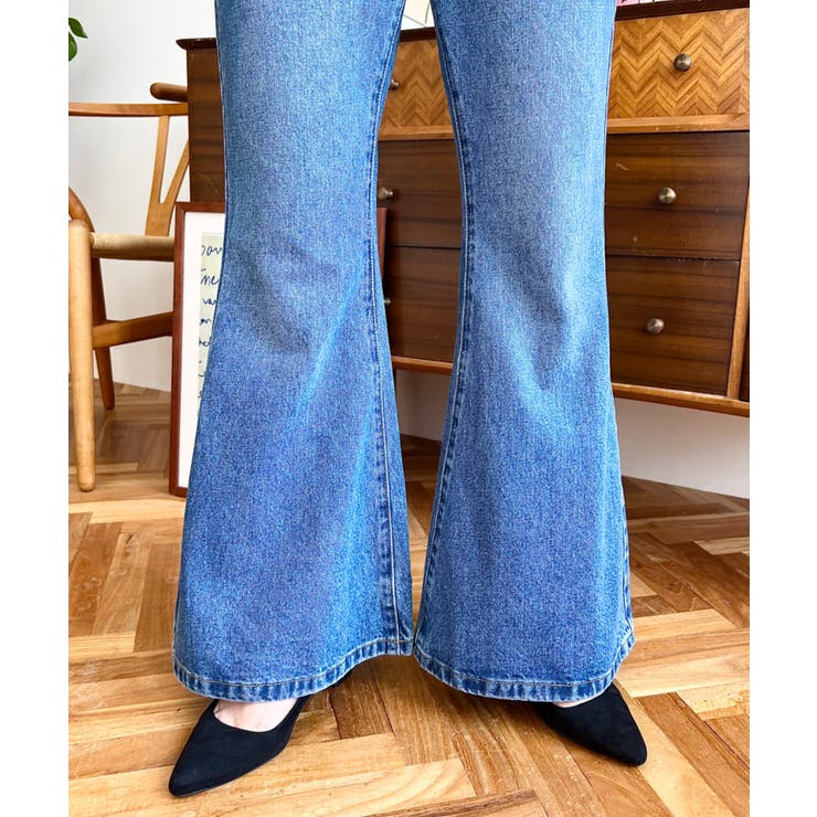 デニム＆ツイルフレアパンツ | moment+ | 詳細画像48 