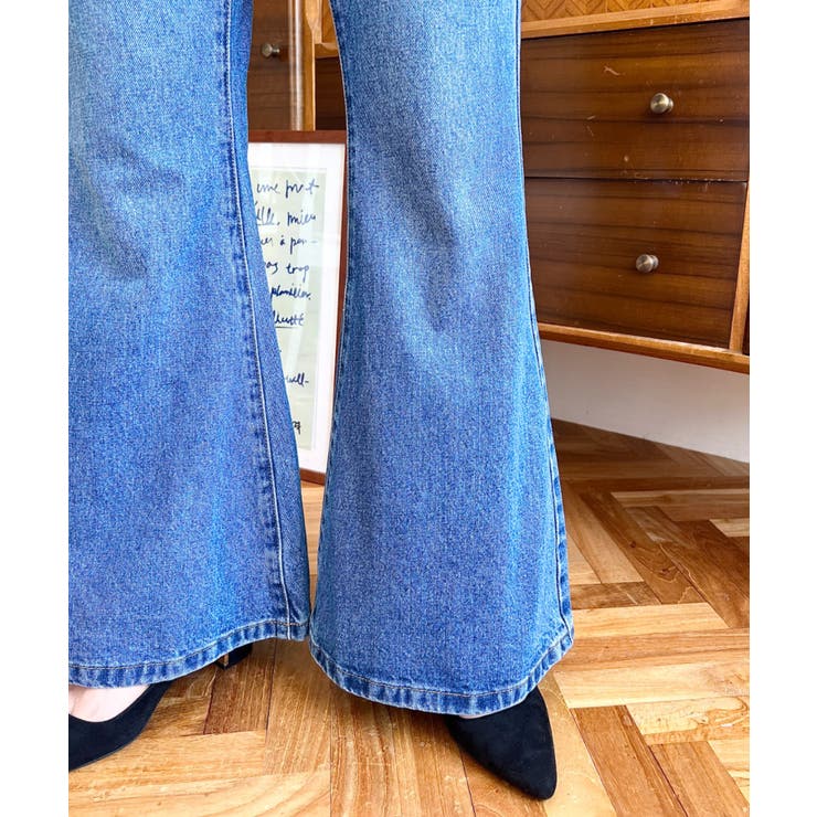 デニム＆ツイルフレアパンツ | moment+ | 詳細画像49 