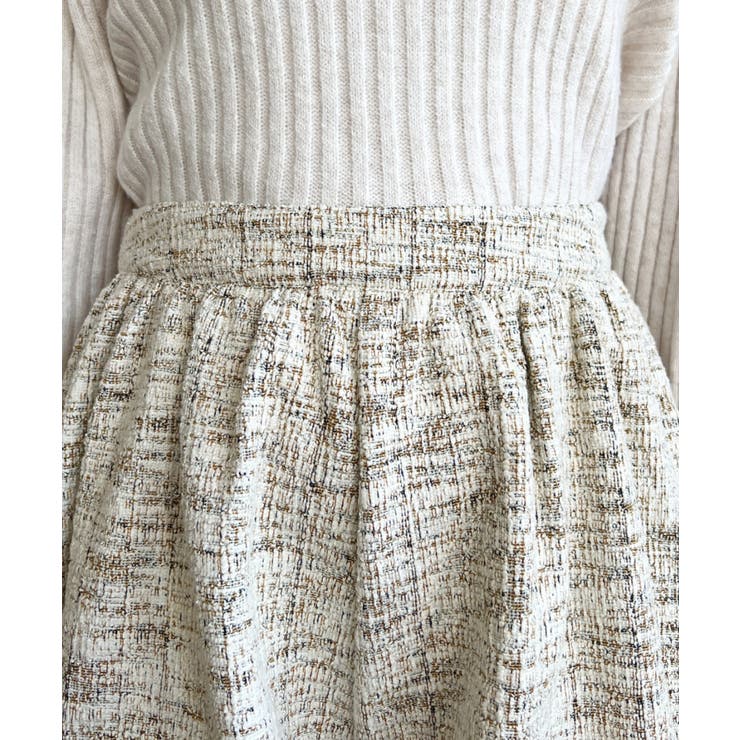 カラーツイードバルーンミニキュロット | moment+ | 詳細画像23 