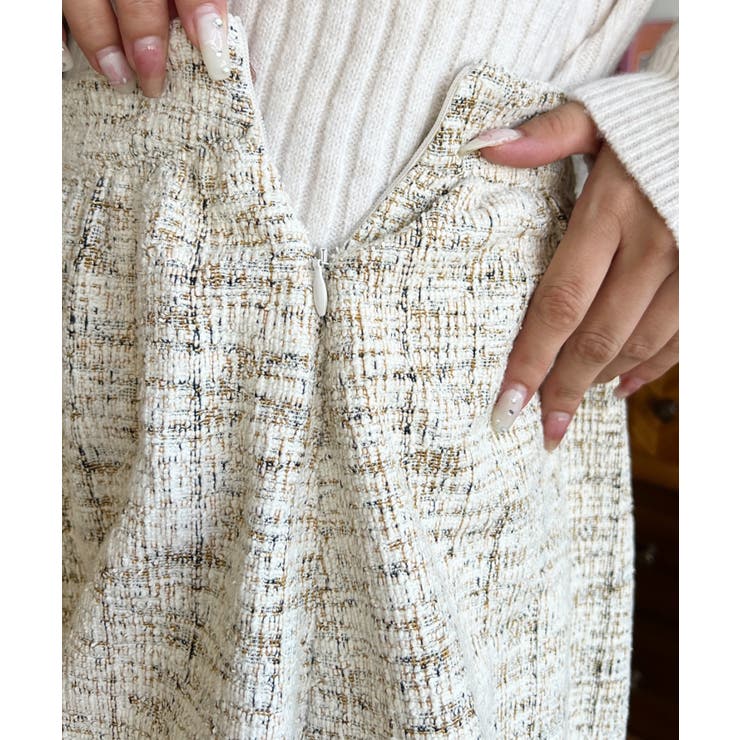 カラーツイードバルーンミニキュロット | moment+ | 詳細画像25 