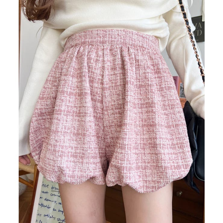 カラーツイードバルーンミニキュロット | moment+ | 詳細画像28 