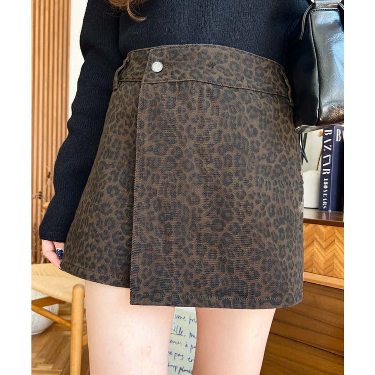 レオパード柄ラップ風ショートパンツ | moment+ | 詳細画像15 