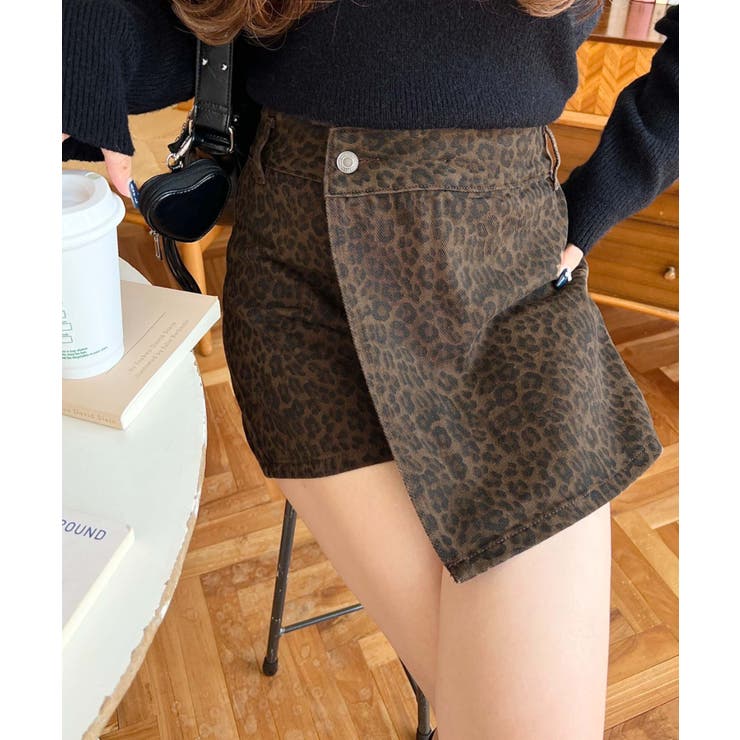 レオパード柄ラップ風ショートパンツ | moment+ | 詳細画像16 