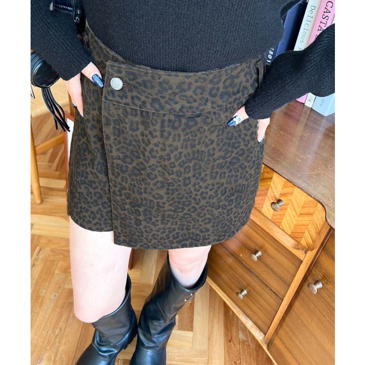 レオパード柄ラップ風ショートパンツ | moment+ | 詳細画像17 